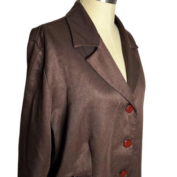 Maggie Lawrence Jackets & Blazers - Maggie Lawrence Blazer VTG Womens Size 18/20 Brown Career Wear